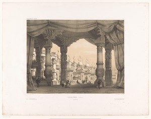 Theaterdecor met een arena
