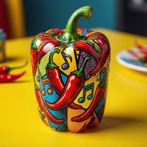 Themed Pepper Shaker Pop Art