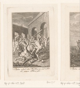 Theseus verslaat de Minotaurus