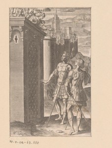 Thiamis en Theagenes kondigen hun aanwezigheid aan Arsace aan