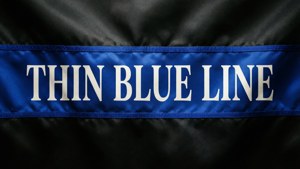 Thin Blue Line Typography