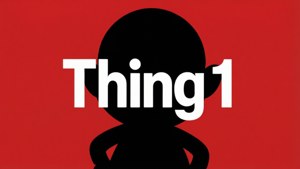 Thing 1 Black Logo Red
