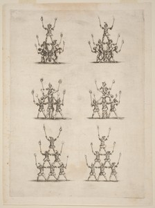 Thirty-Six Jugglers Standing in Pyramids