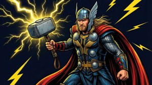 Thor Lightning God Vector