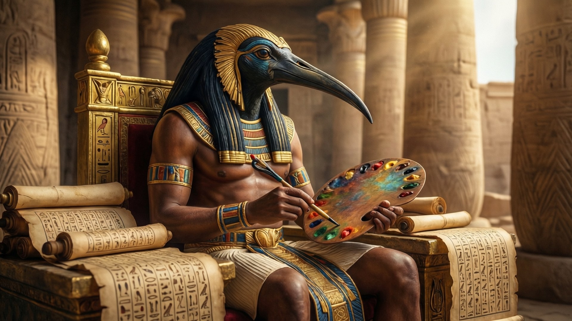 Thoth the Scribe by Wallpapers.art Studio