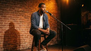 Thoughtful at the Comedy Store