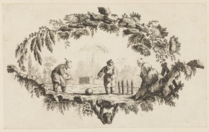 Three Figures Playing with a Ball, from "Recueil de Plusieurs Jeux d'Enfants Chinois"