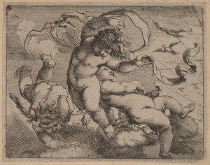 Three Flying Putti