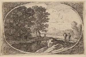 Three Men Carrying Staffs