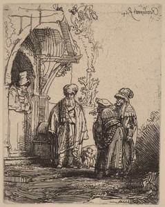Three Oriental Figures (Jacob and Laban?)