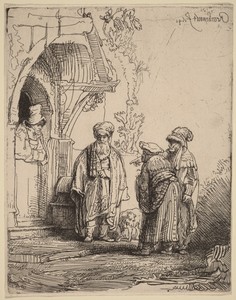 Three Oriental Figures (Jacob and Laban?)