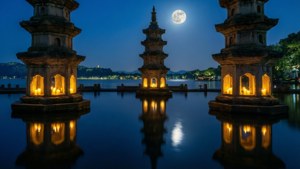 Three Pools Moonlit Night