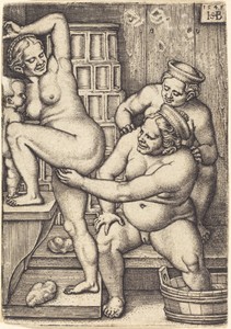 Three Women in a Bathroom