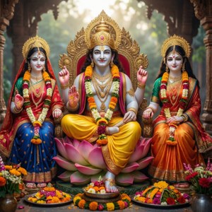 Throne of Lotus with Consorts