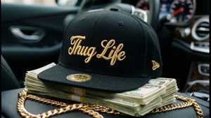 Thug Life Hat With Cash