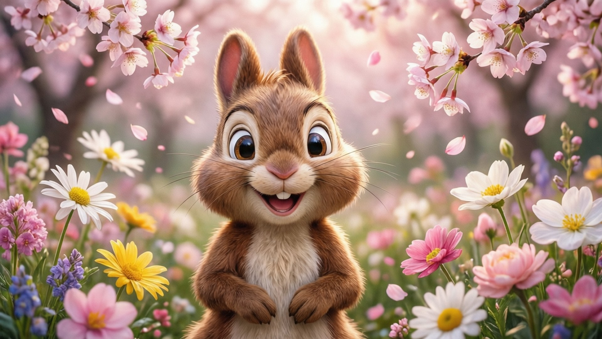 Thumper Cherry Blossom by Wallpapers.art Studio