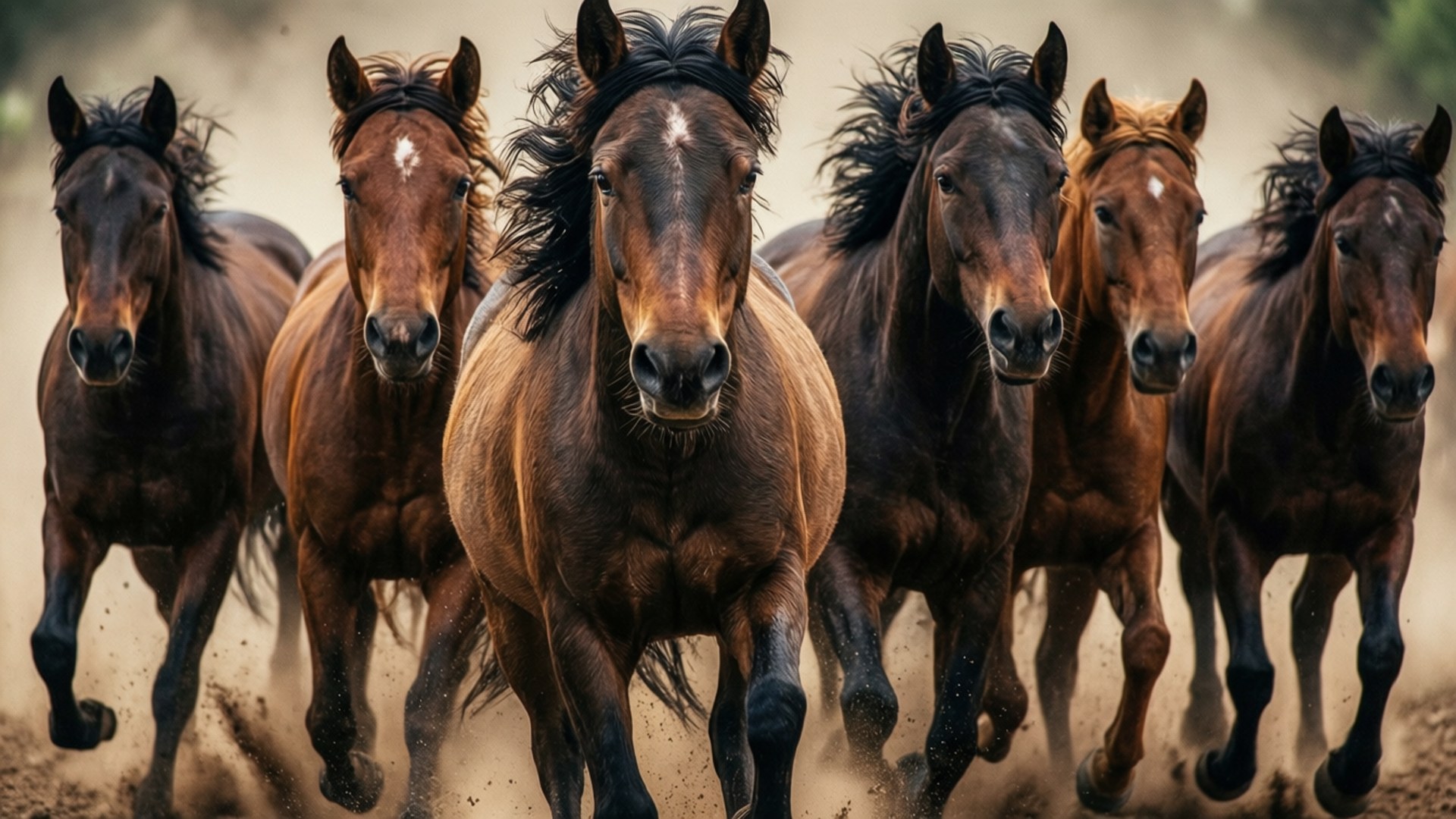 Thundering Hooves Approaching by Wallpapers.art Studio