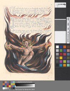 "Thus wept the Angel voice & as he wept the terrible blasts..." (Plate 12)