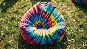 Tie-Dye Beanbag Chair Overhead