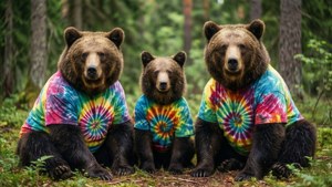 Tie-Dye Bear Family