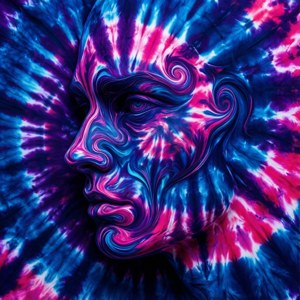 Tie-Dye Face Abstract