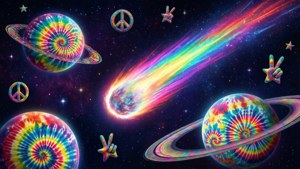 Tie-Dye Space Planets