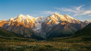 Tien Shan Sunrise Panorama