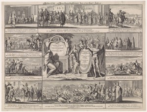Tien voorstellingen met de belangrijkste gebeurtenissen van het jaar 1700