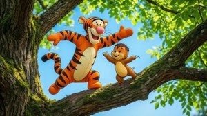 Tigger and Roo Jumping
