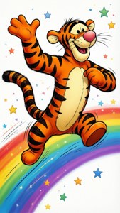 Tigger Bouncing Rainbow