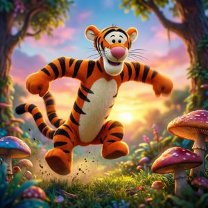 Tigger on Mushroom