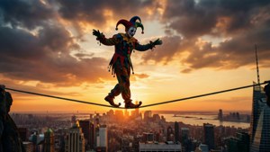 Tightrope Silhouette