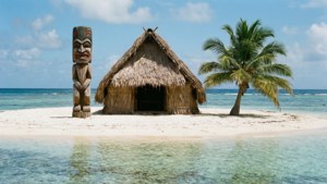 Tiki Hut Deserted Island