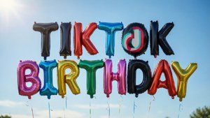 TikTok Birthday Balloon Letters