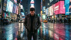 Times Square Rainy Midnight