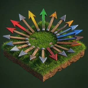 Tipped Arrows Circle