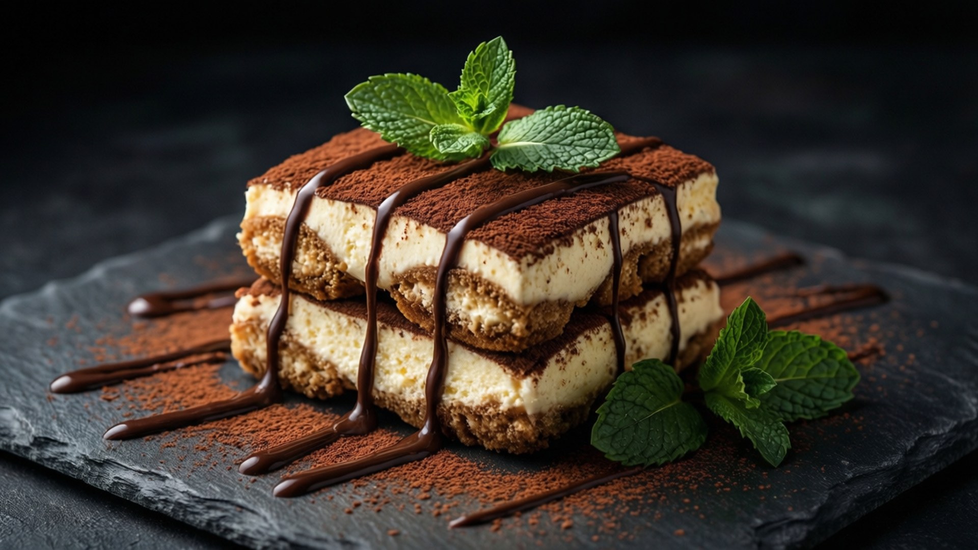Tiramisu on Slate by Wallpapers.art Studio
