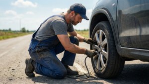 Tire Change on Road