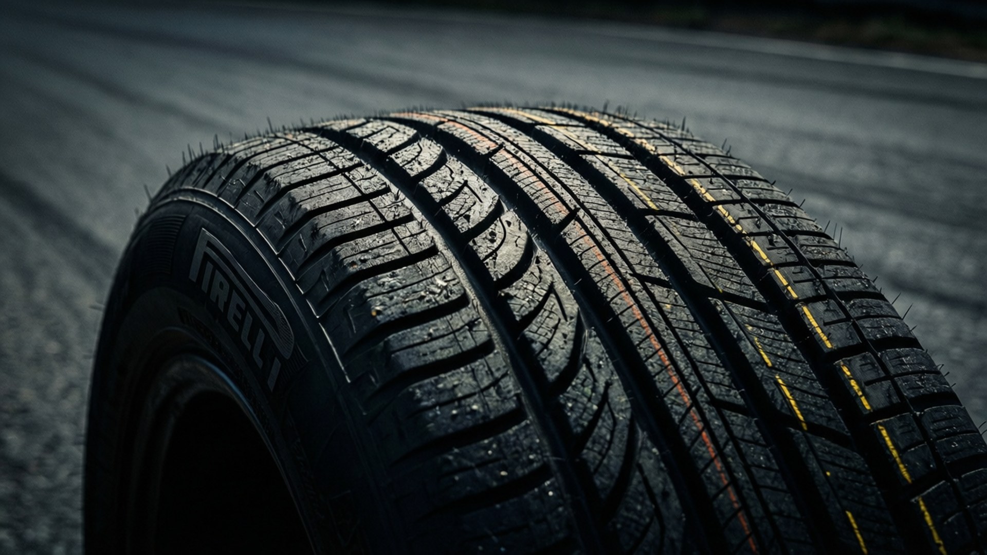 Tire Texture in Darkness by Wallpapers.art Studio