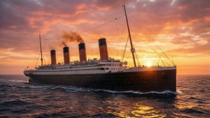 Titanic at Sunset