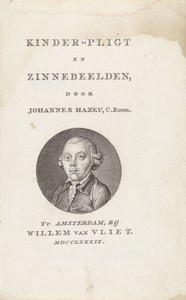 Titel en portret van auteur Johannes Cornelisz. Hazeu