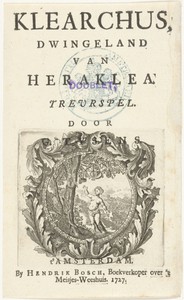 Titel en titelvignet met jongen bij boom met muziekinstrumenten