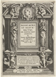 Titelblad van een serie over de passie, dood en wederopstanding van Christus