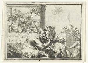 Titelblad voor het pamflet: De Italiaansche Waarzegger. Esopus, Antonio Magino, en Dirk Rembrantz van Nierop, 1702