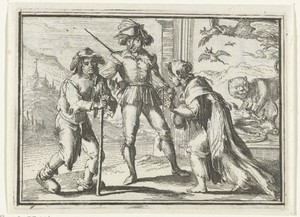 Titelblad voor het pamflet: Het Heydinnetje, de Miquelet, en Mooyfraaykiek, In de Pirenëen, 1702