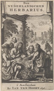 Titelpagina en acht prenten met bloemen