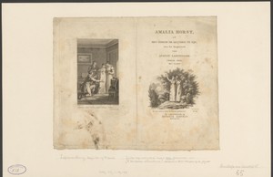 Titelpagina en frontispice voor: August Lafontaine, Amalia Horst, of het geheim om gelukkig te zijn, dl. II, Amsterdam 1811
