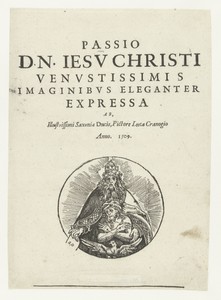 Titelpagina met tekst en Drieëenheid