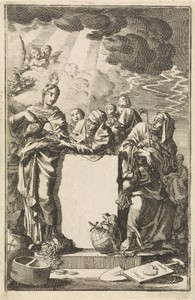 Titelpagina van Adriaan Spinniker 'De Werken en Vergelding Der Barmhertigheid En Ombarmhertigheid' 1711