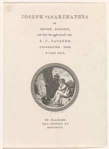Titelpagina van een bundel met zeven liederen over Joseph van Arimathea